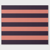 Papier Cadeau Bandes de tonalité Cool noir et orange (Plat)