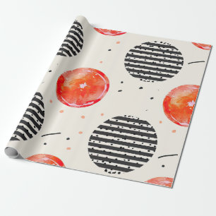 Papier Cadeau Bandes de tranches de Citron Gras (10)