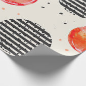 Papier Cadeau Bandes de tranches de Citron Gras (10) (Coin)