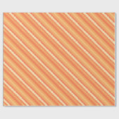 Papier Cadeau Bandes de verre - tons orange et or (Plat)