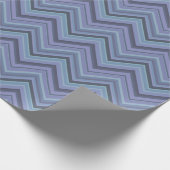 Papier Cadeau Bandes de zigzag gris bleu (Coin)