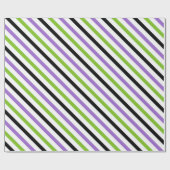 Papier Cadeau Bandes d'Halloween - Motif diagonal gras (Plat)