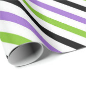 Papier Cadeau Bandes d'Halloween - Motif diagonal gras (Coin rond)