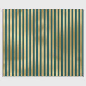 Papier Cadeau Bandes d'huile Turquoise et Gold (Plat)