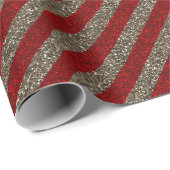 Papier Cadeau Bandes diagonales brillantes superbes (Coin rond)