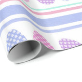 Papier Cadeau Bandes d'oeufs de Pâques (Coin rond)