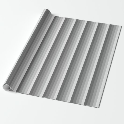 Papier Cadeau Bandes d'ombre grises (Déroulé)