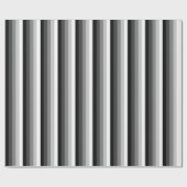 Papier Cadeau Bandes d'ombre noir et blanc (Plat)