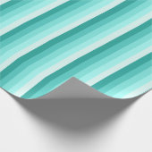 Papier Cadeau Bandes d'ombre turquoise (Coin)