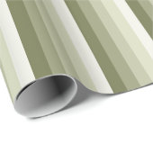 Papier Cadeau Bandes d'ombre vert olive (Coin rond)