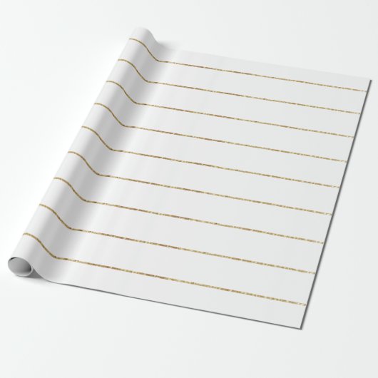 Papier Cadeau Bandes d'or (Déroulé)
