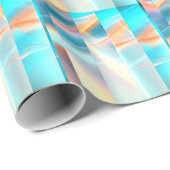 Papier Cadeau Bandes du coucher du soleil (Coin rond)