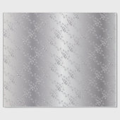 Papier Cadeau Bandes élégantes de Mariage Argent (Plat)