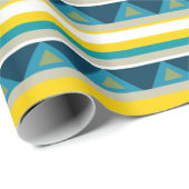 Papier Cadeau Bandes et triangles (Coin rond)