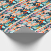 Papier Cadeau Bandes géométriques multicolores, motif tendance. (Coin)
