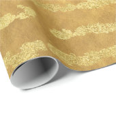 Papier Cadeau Bandes Gold Glitz (Coin rond)