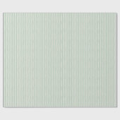 Papier Cadeau Bandes gondolées vert clair et ivoire (Plat)