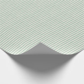 Papier Cadeau Bandes gondolées vert clair et ivoire (Coin)