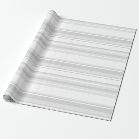 Papier Cadeau Bandes gris clair (Déroulé)