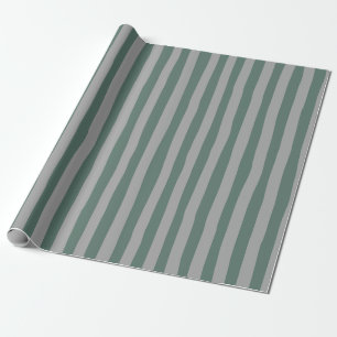 Papier Cadeau Bandes gris-vert et gris irrégulières