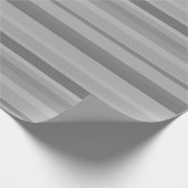 Papier Cadeau Bandes horizontales grises (Coin)