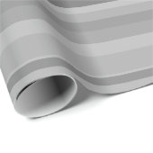 Papier Cadeau Bandes horizontales grises (Coin rond)
