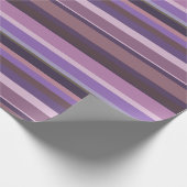 Papier Cadeau Bandes horizontales mauves (Coin)