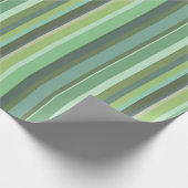 Papier Cadeau Bandes horizontales vert olive (Coin)