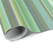 Papier Cadeau Bandes horizontales vert olive (Coin rond)