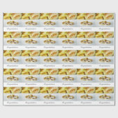 Papier Cadeau Bandes Mariages d'or (Plat)