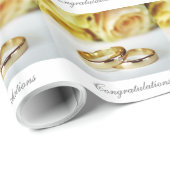 Papier Cadeau Bandes Mariages d'or (Coin rond)