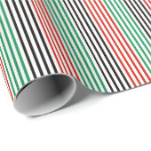 Papier Cadeau Bandes modernes de Kwanzaa (Coin rond)