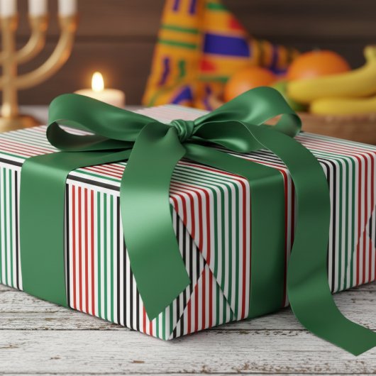 Papier Cadeau Bandes modernes de Kwanzaa