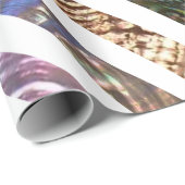 Papier Cadeau Bandes Motifs ondulées de couleur vive (Coin rond)