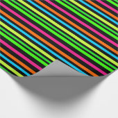 Papier Cadeau Bandes néon (Coin)