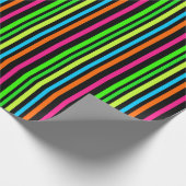 Papier Cadeau Bandes néon (Coin)