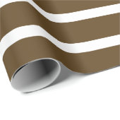 Papier Cadeau Bandes neutres de Pecan (Coin rond)