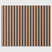 Papier Cadeau Bandes noires d'Halloween (Plat)