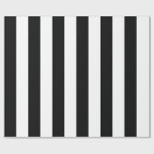 Papier Cadeau Bandes noires et blanches (Plat)