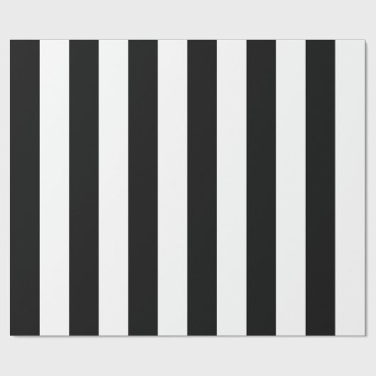Papier Cadeau Bandes noires et blanches (Plat)