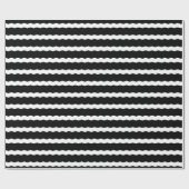 Papier Cadeau Bandes noires et blanches (Plat)