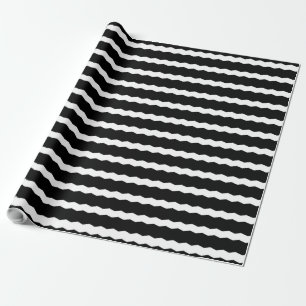 Papier Cadeau Bandes noires et blanches