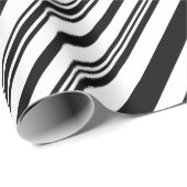 Papier Cadeau Bandes noires et blanches (Coin rond)