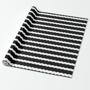 Papier Cadeau Bandes noires et blanches
