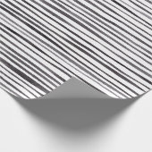 Papier Cadeau Bandes noires et blanches (Coin)