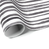 Papier Cadeau Bandes noires et blanches (Coin rond)