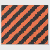 Papier Cadeau Bandes Oranges Et Noires (Plat)