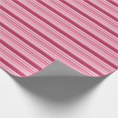 Papier Cadeau Bandes roses (Coin)