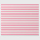 Papier Cadeau Bandes roses et blanches douces (Plat)