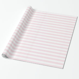 Papier Cadeau Bandes roses et blanches mignonnes filles